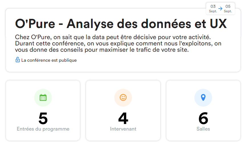 création événement